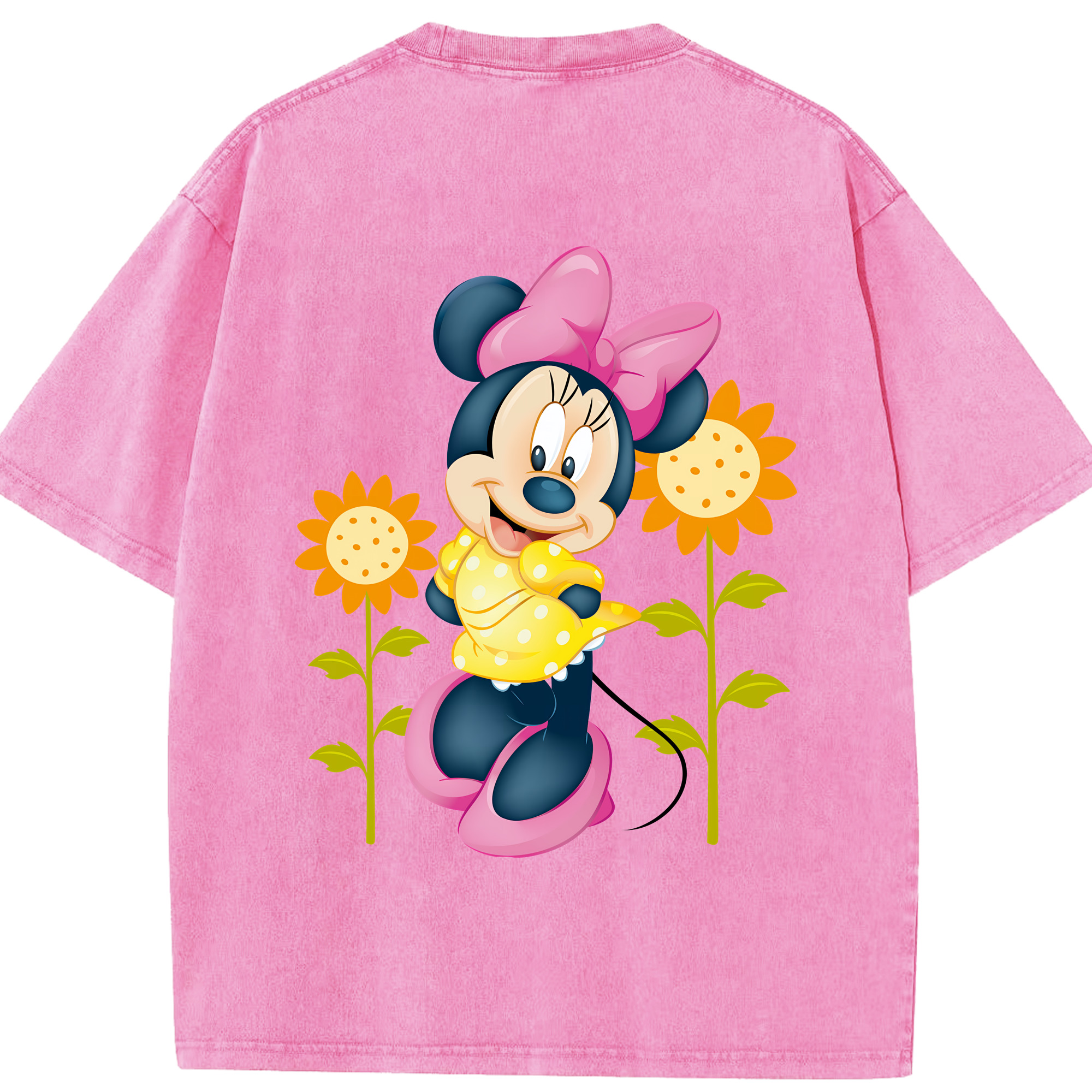 （画像用） ミッキーマウス Mickey Mouse 綿100% ヴィンテージ風 半袖Tシャツ（背面プリント）